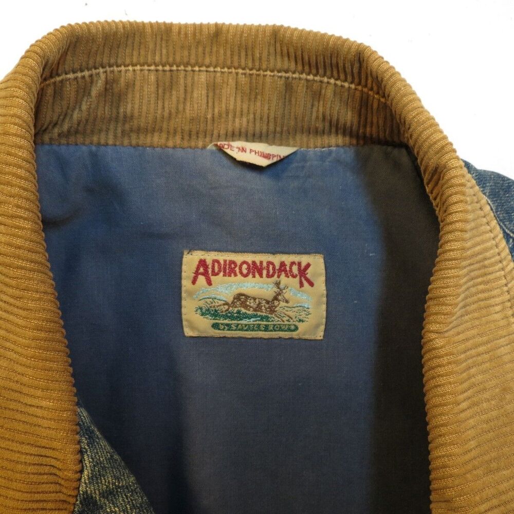 RANCHWEAR WESTERN COWBOY DENIM JEAN JACKET Mens L Blue ADIRONDACK - Picture 6 of 7